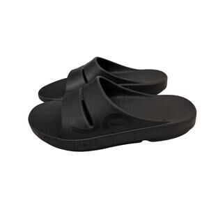 Oofos Shoes OOAHH Sport Slide Sandal Matte Black Size Men's 10